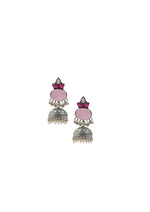 Load image into Gallery viewer, Anya Jhumka Stone Earrings
