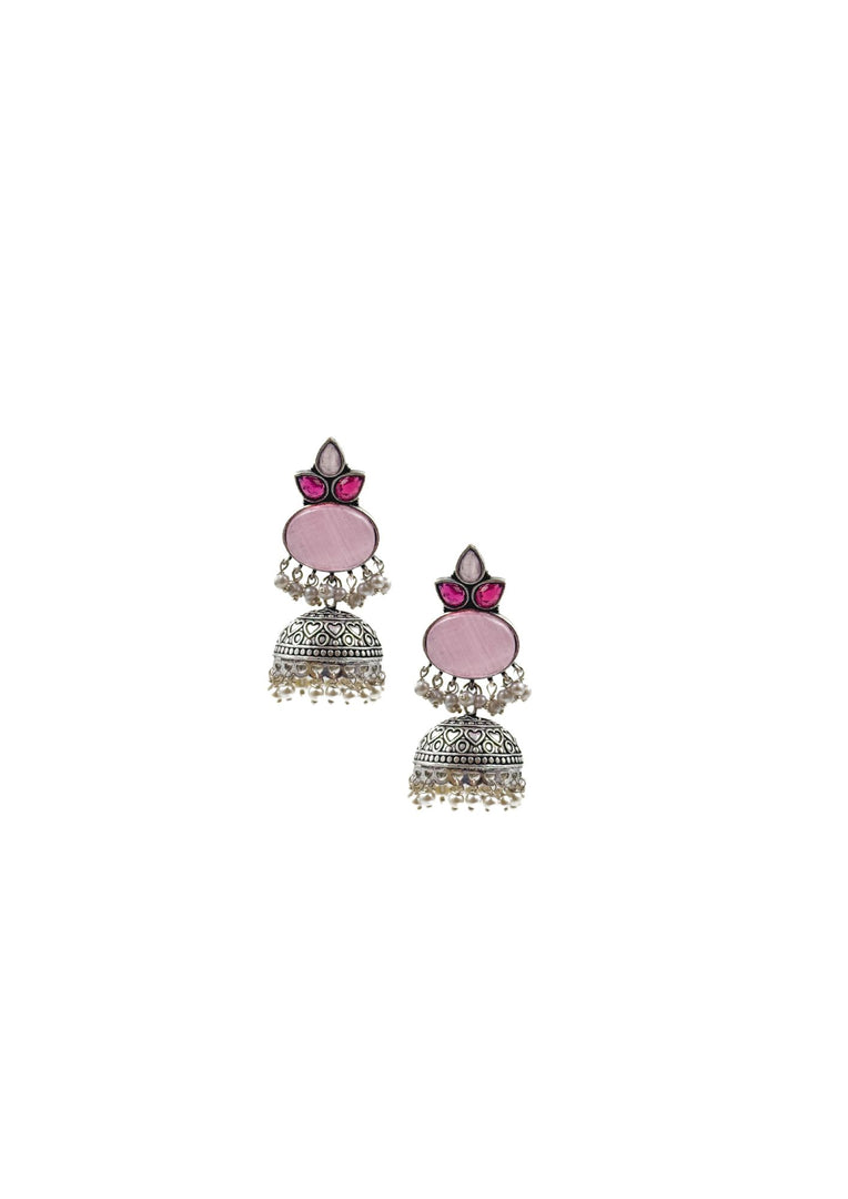 Anya Jhumka Stone Earrings