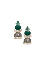Load image into Gallery viewer, Anya Jhumka Stone Earrings