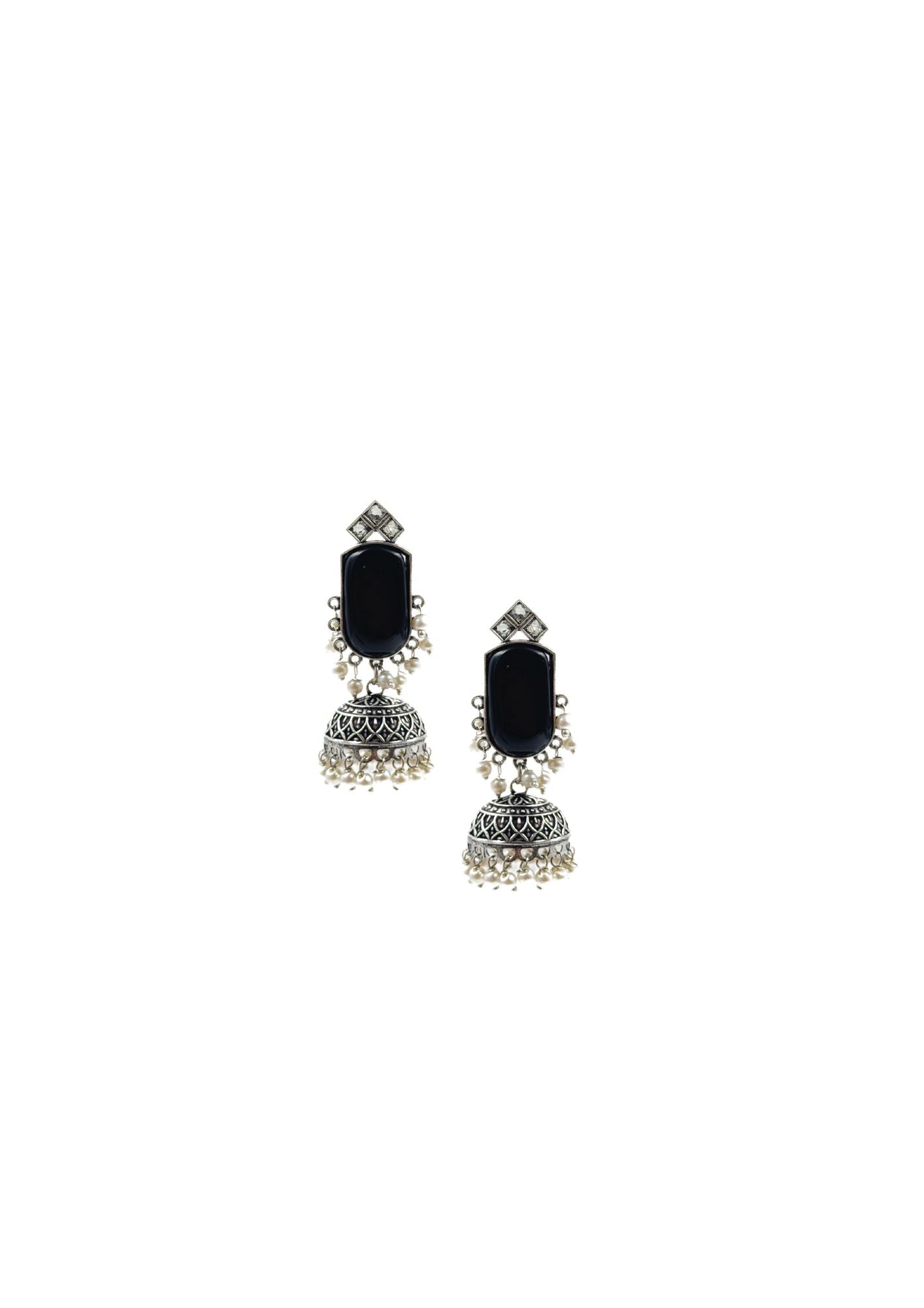 MIHIKA STONE JHUMKA EARRINGS