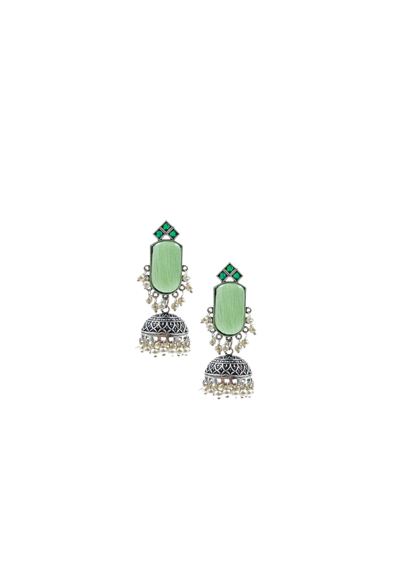 MIHIKA STONE JHUMKA EARRINGS