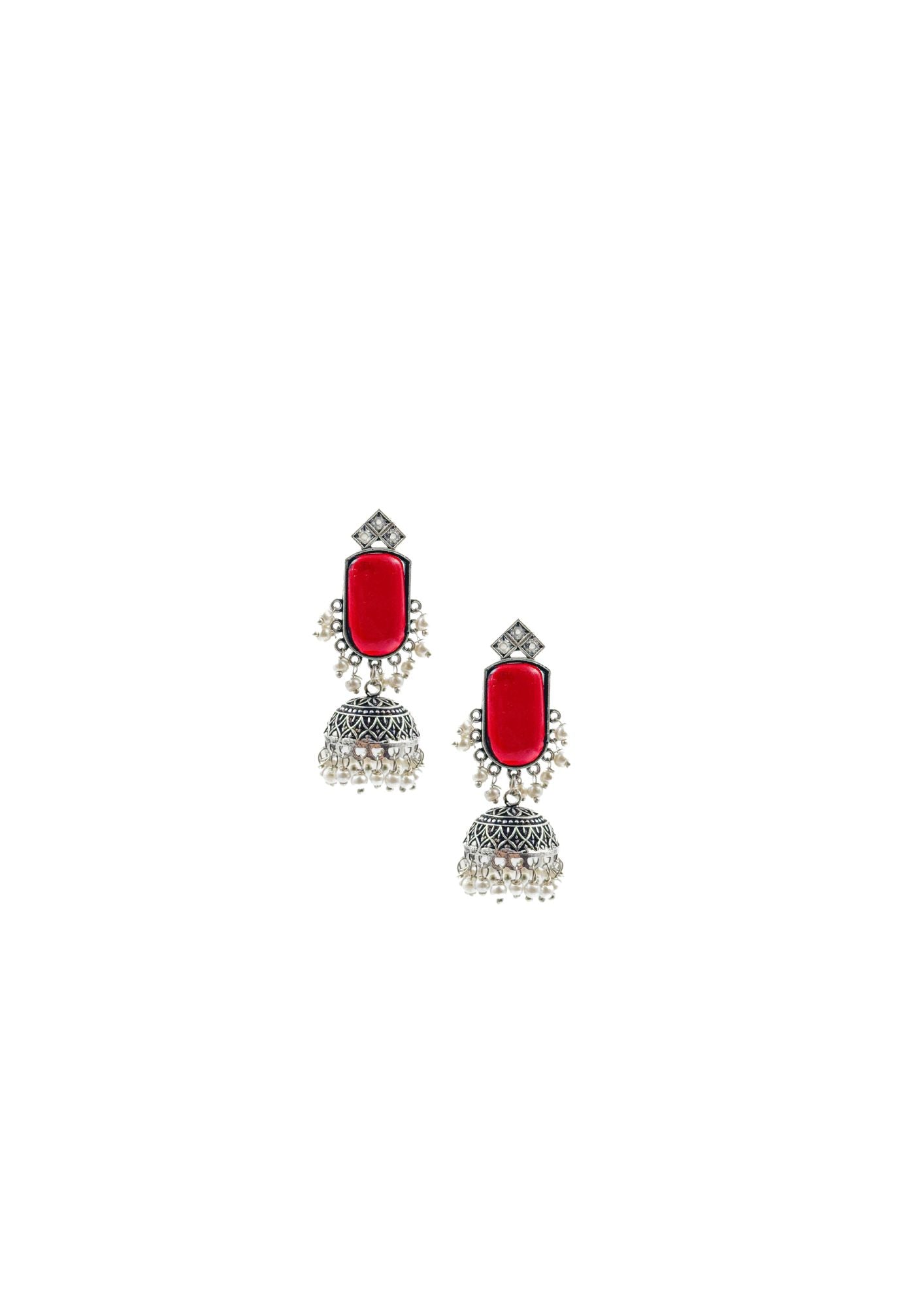 MIHIKA STONE JHUMKA EARRINGS