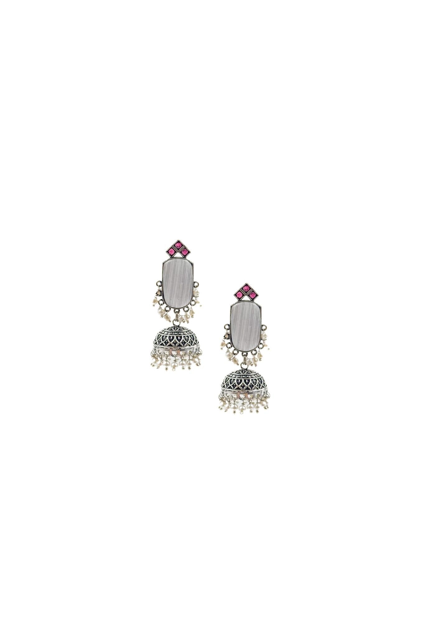 MIHIKA STONE JHUMKA EARRINGS