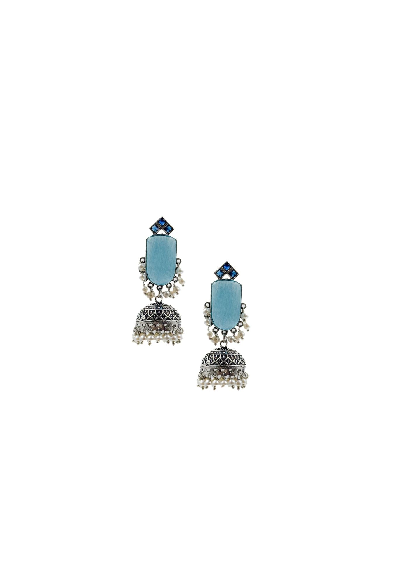 MIHIKA STONE JHUMKA EARRINGS