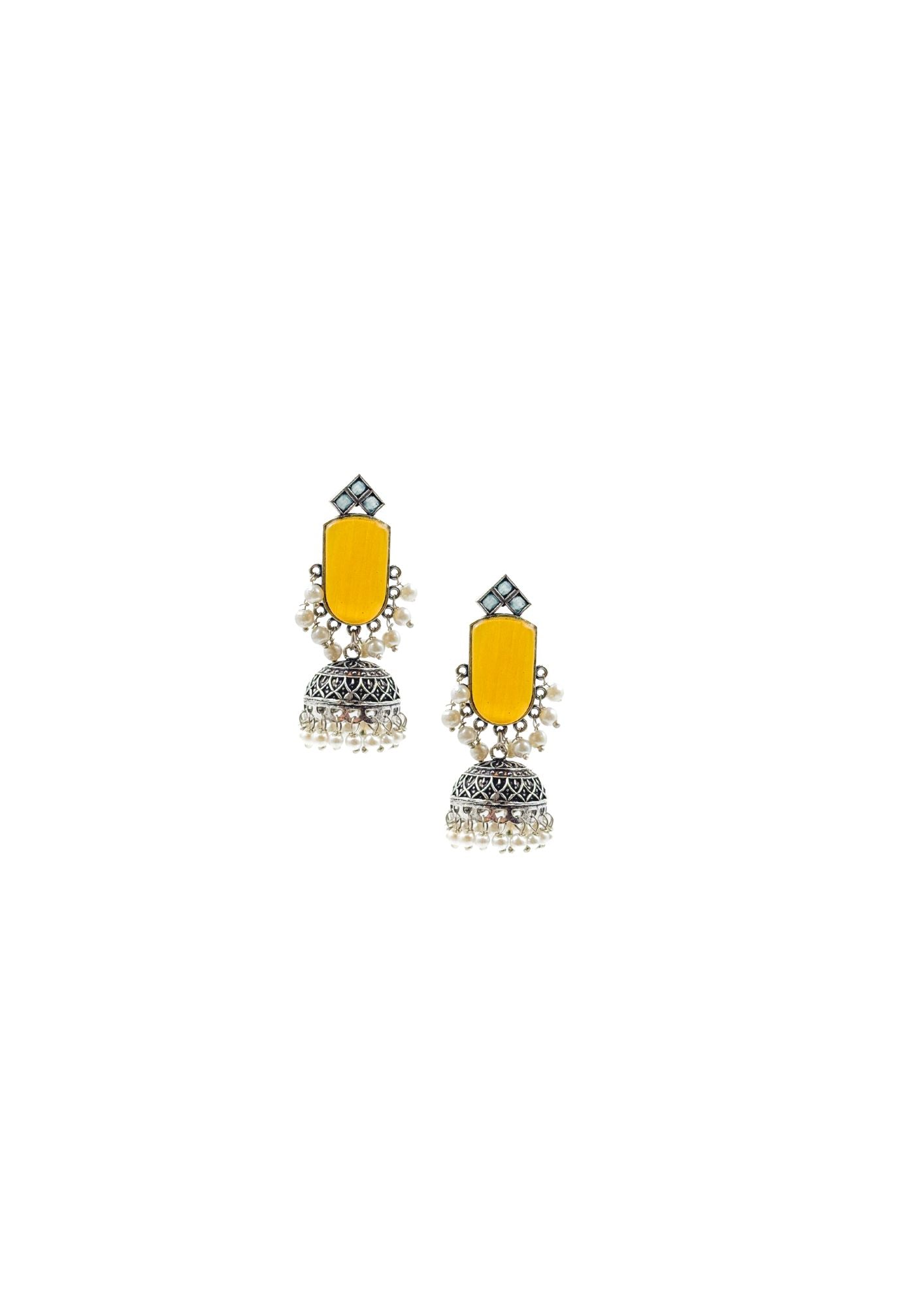 MIHIKA STONE JHUMKA EARRINGS