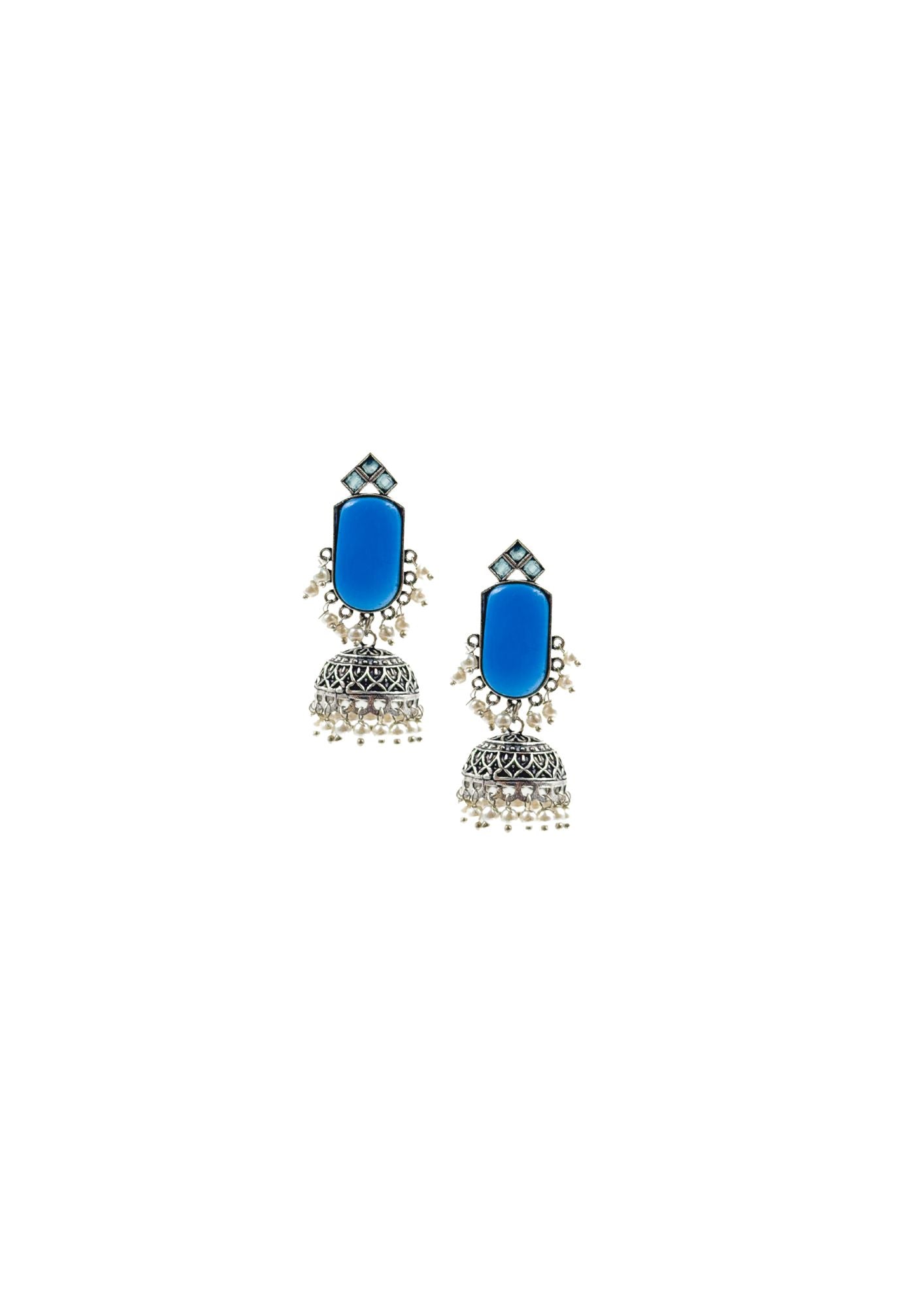 MIHIKA STONE JHUMKA EARRINGS