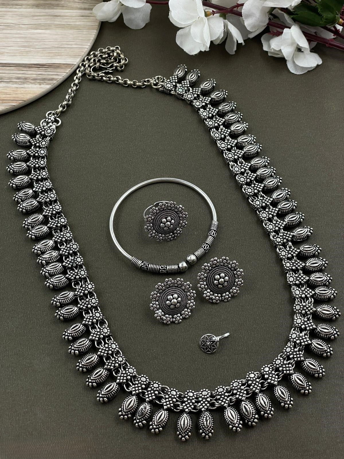 AADHYA OXIDISED HERAM JEWELLERY SET COMBO