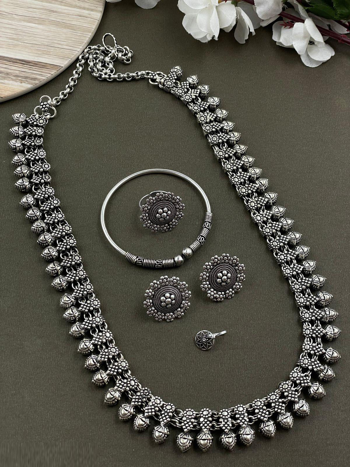 AADHYA OXIDISED HERAM JEWELLERY SET COMBO