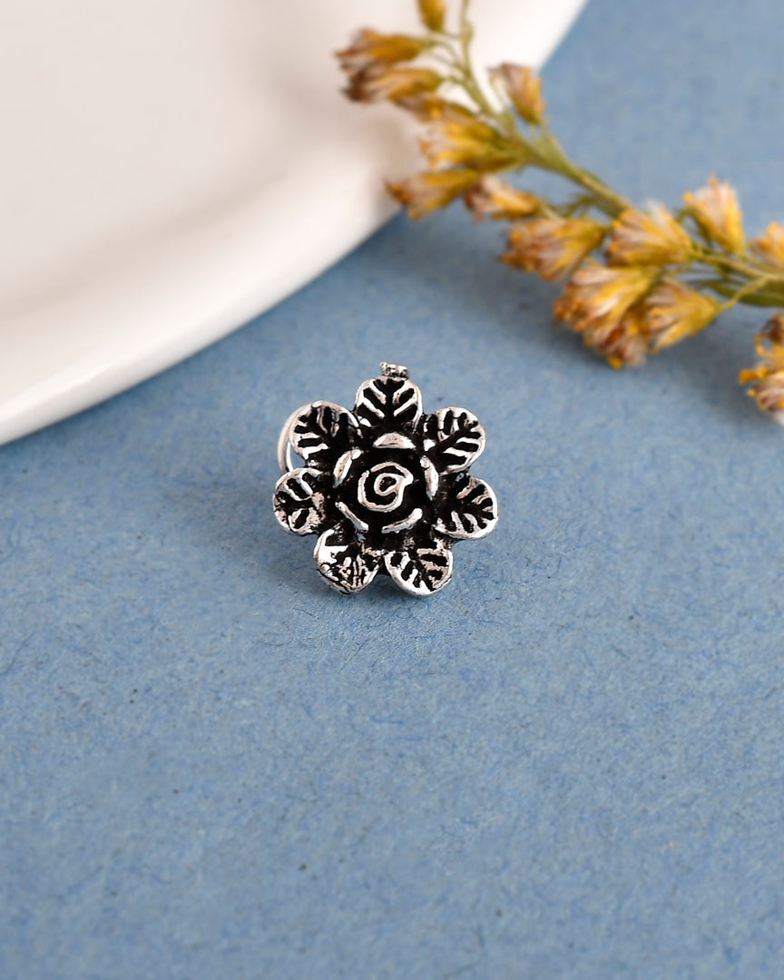 DIPTI OXIDISED PIERCING NOSEPIN COMBO OF 6