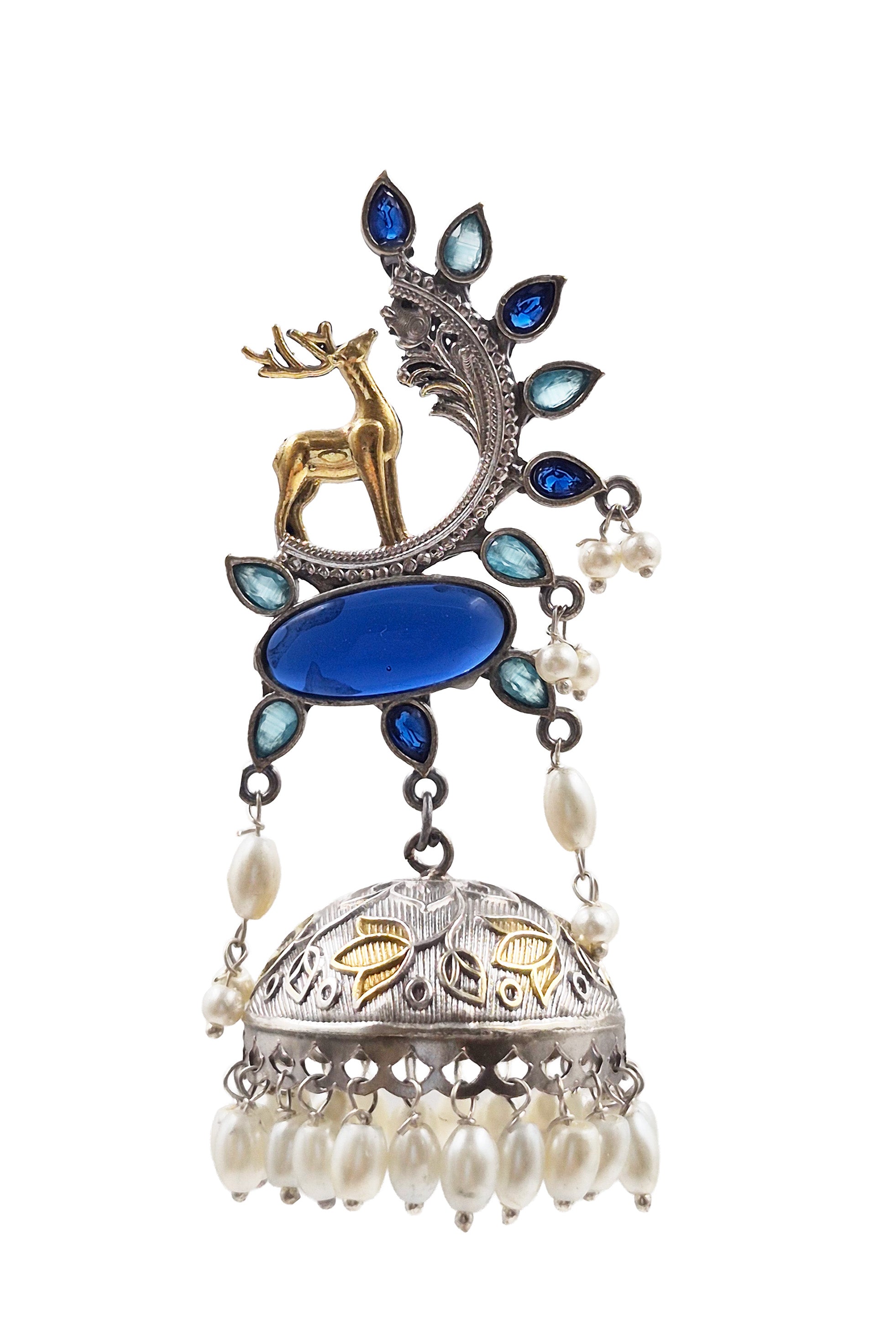 SHARON OXIDISED HANDMADE  JHUMKA EARRINGS