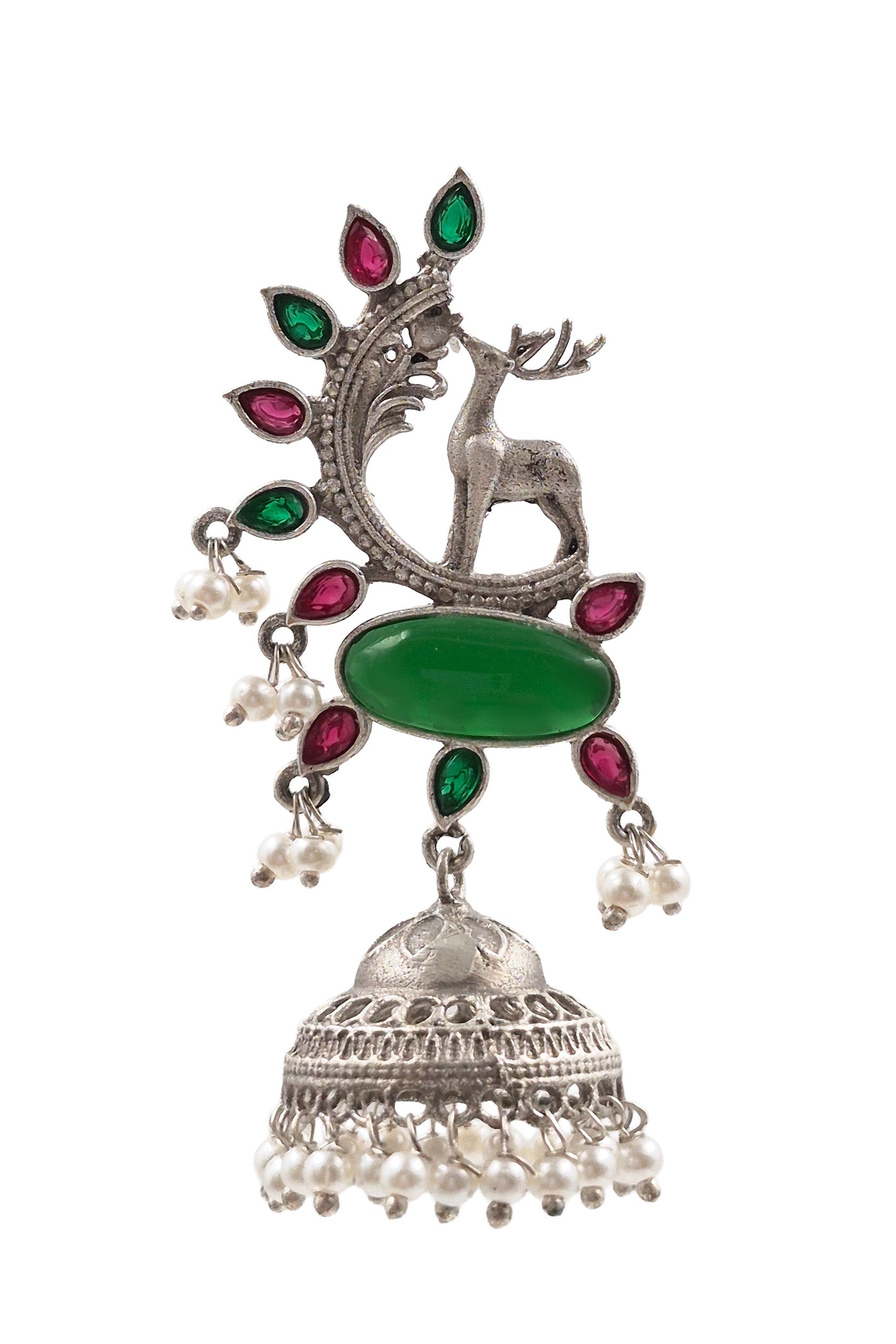 AAIRA OXIDISED JHUMKA EARRINGS