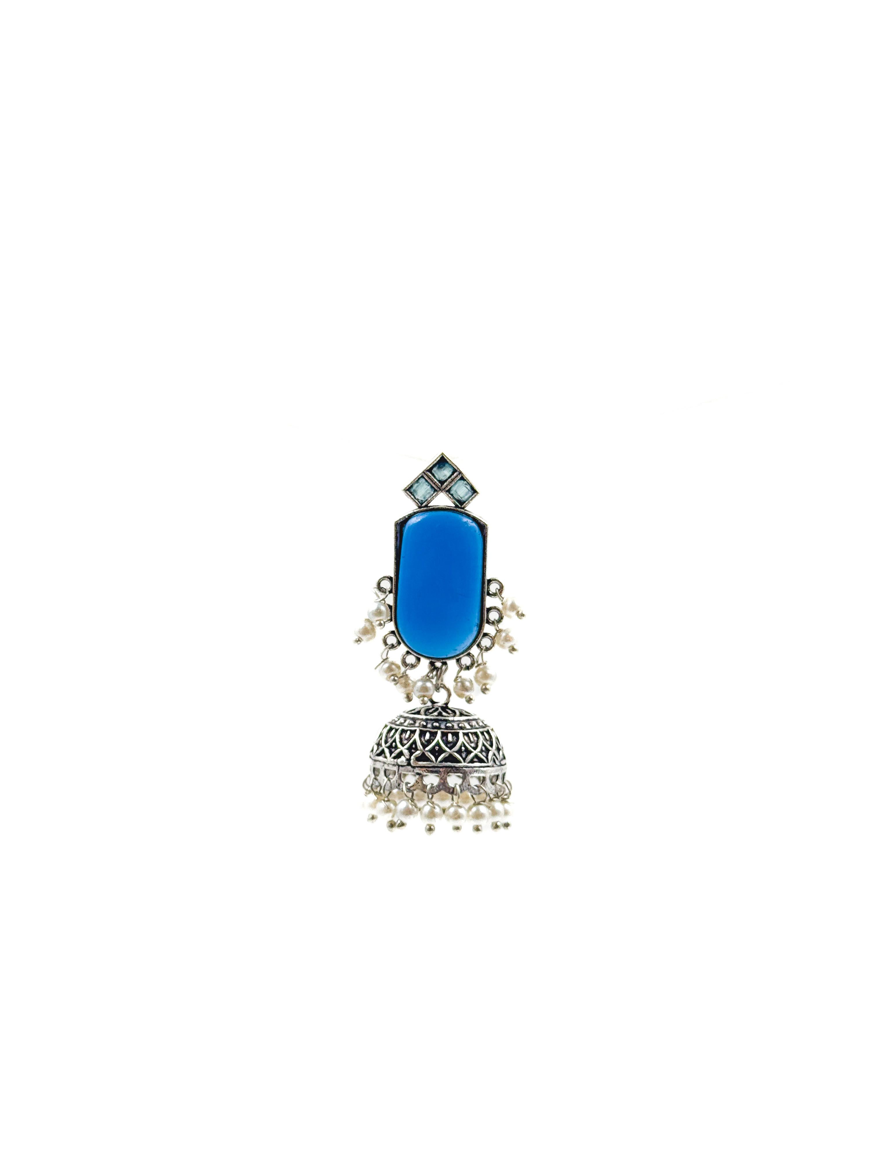 MIHIKA STONE JHUMKA EARRINGS